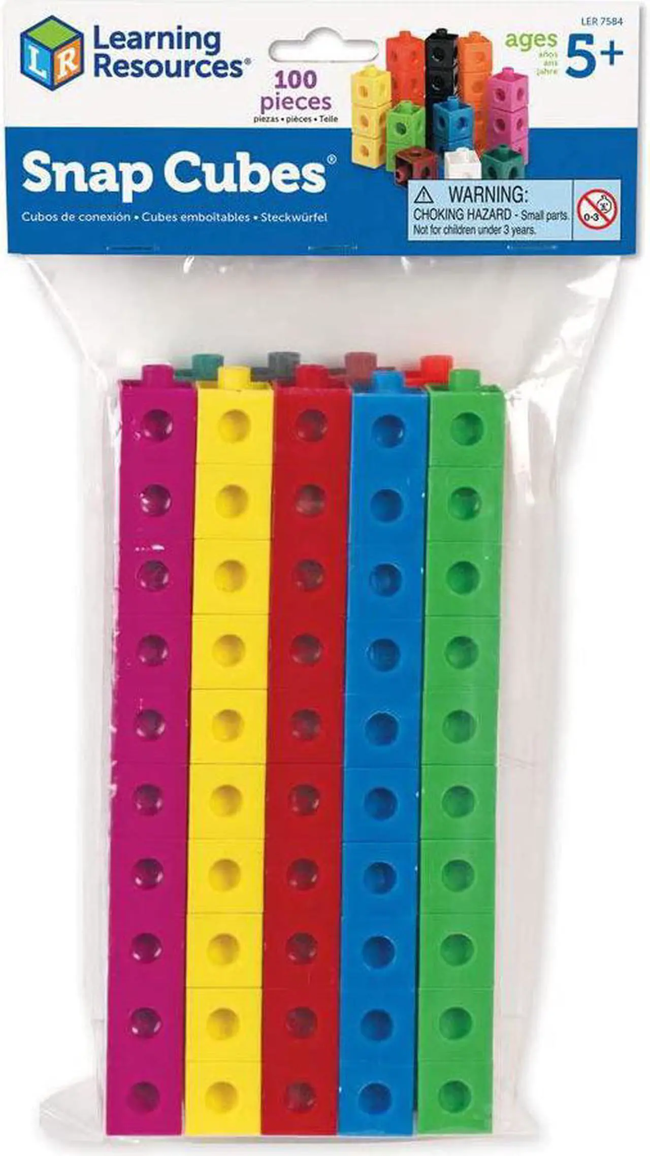 Alt view image 5 of 6 - Learning Resources Snap Cubes 100/ST Multi LER7584
