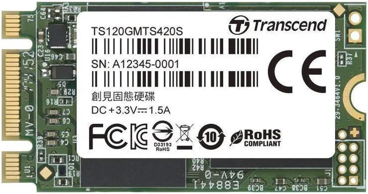 Alt view image 11 of 14 - Transcend MTS420 120GB M.2 SATA-III SSD (TS120GMTS420S)