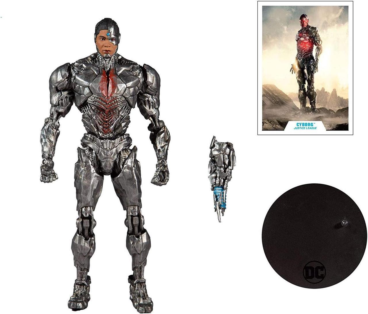 Main image of mcfarlane toys dc justice league movie cyborg 7" action figure