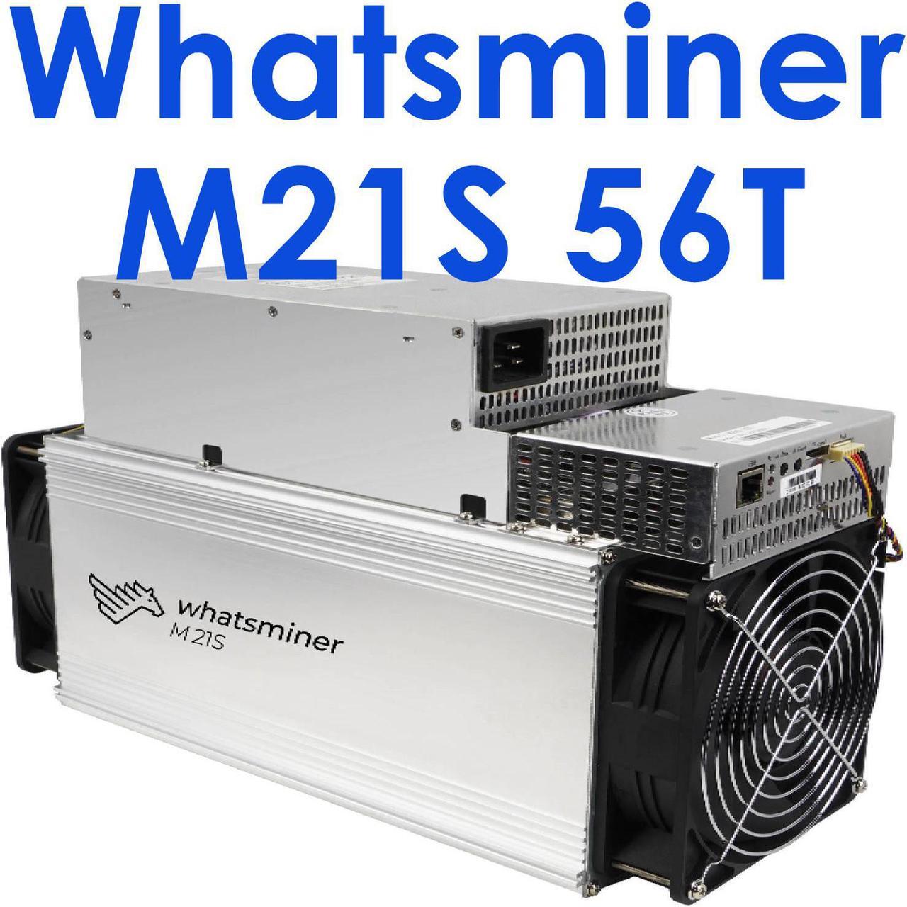 Whatsminer M21S 56T BTC Bitcoin Asic Miner Machine 3360W Include PSU Better Than M20S Antminer L3 S9 S17 T17e M3 M21S M30S Innosilicon T2 T3 A1066