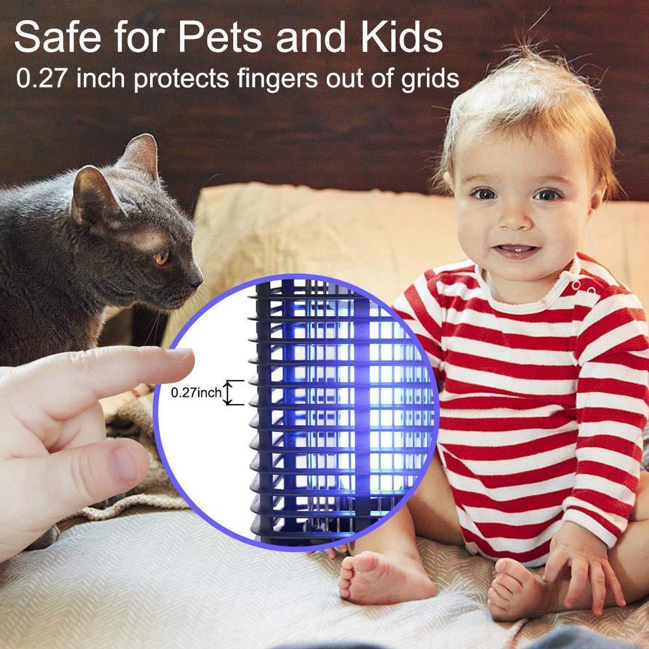 Alt view image 3 of 6 - Homesuit Bug Zapper 15W for Outdoor and Indoor ,High Powered 4000V Electric Mosquito Zappers Killer , Waterproof Insect Fly Trap Outdoor ,Electronic Light Bulb Lamp for Home Backyard Patio