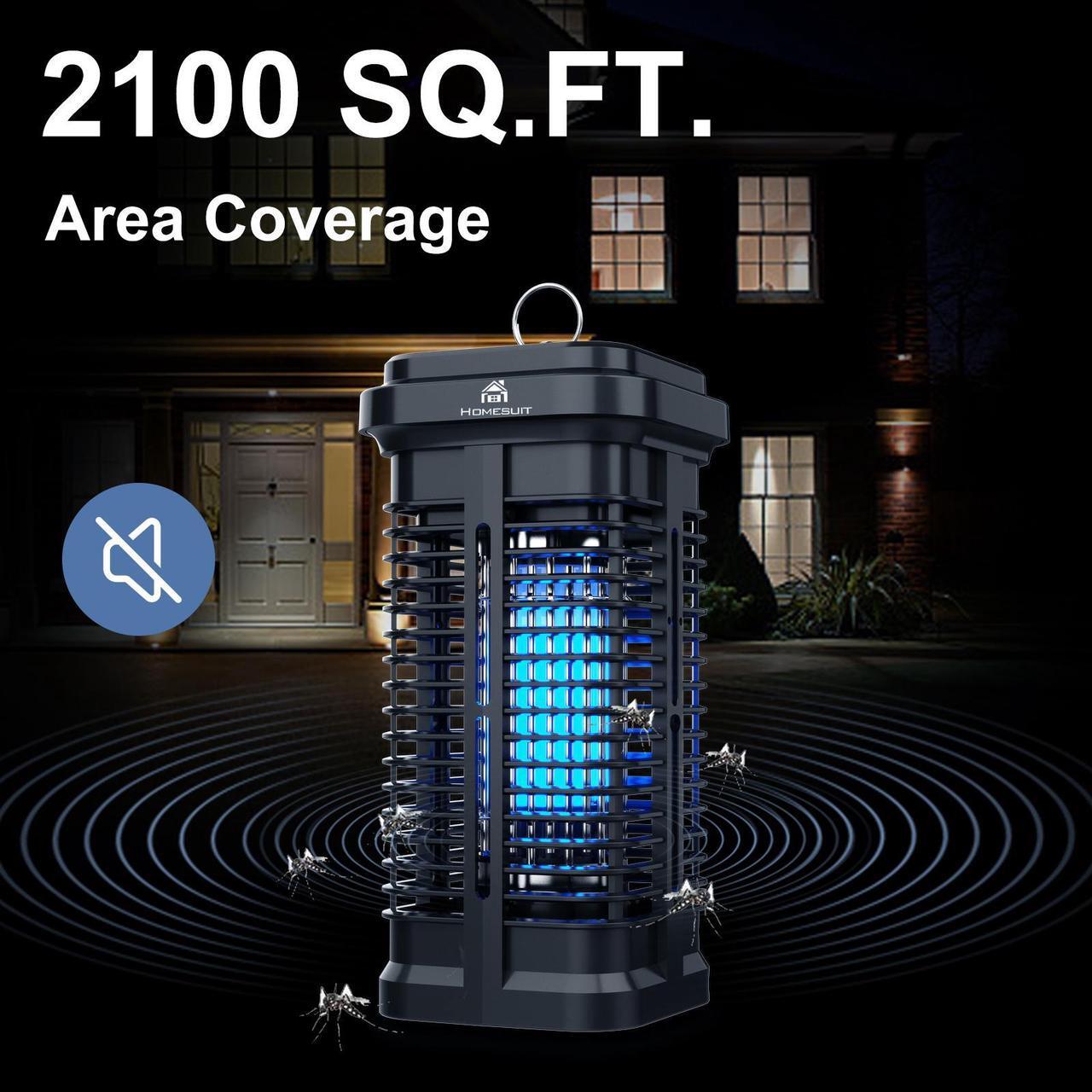 Alt view image 6 of 6 - Homesuit Bug Zapper Outdoor and Indoor 20W , High Powered 4000V Electric Mosquito Trap Indoor, Waterproof Mosquito Zapper Outdoor, Electronic Mosquito Killer, Insect Zapper for Home Backyard Patio