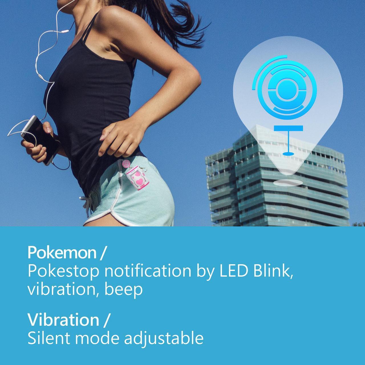 Alt view image 4 of 5 - MEGACOM  Catchmon Go Auto Catcher for Pokemon Go Plus – Portable Always On Pokemon Go Plus Auto Catch Accessory – Wireless Bluetooth Catcher for iPhone & Android with Long Lasting Battery, Pink
