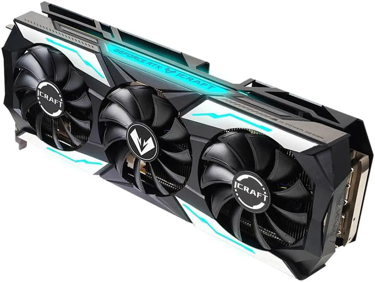 Alt view image 3 of 6 - MAXSUN GeForce RTX 3080 iCraft OC 10GB GDDR6X 320-Bit Computer Video Gaming Graphics Card GPU RGB LED, Metal Back Plate, PCI Express 4.0 x16 HDMI 2.1