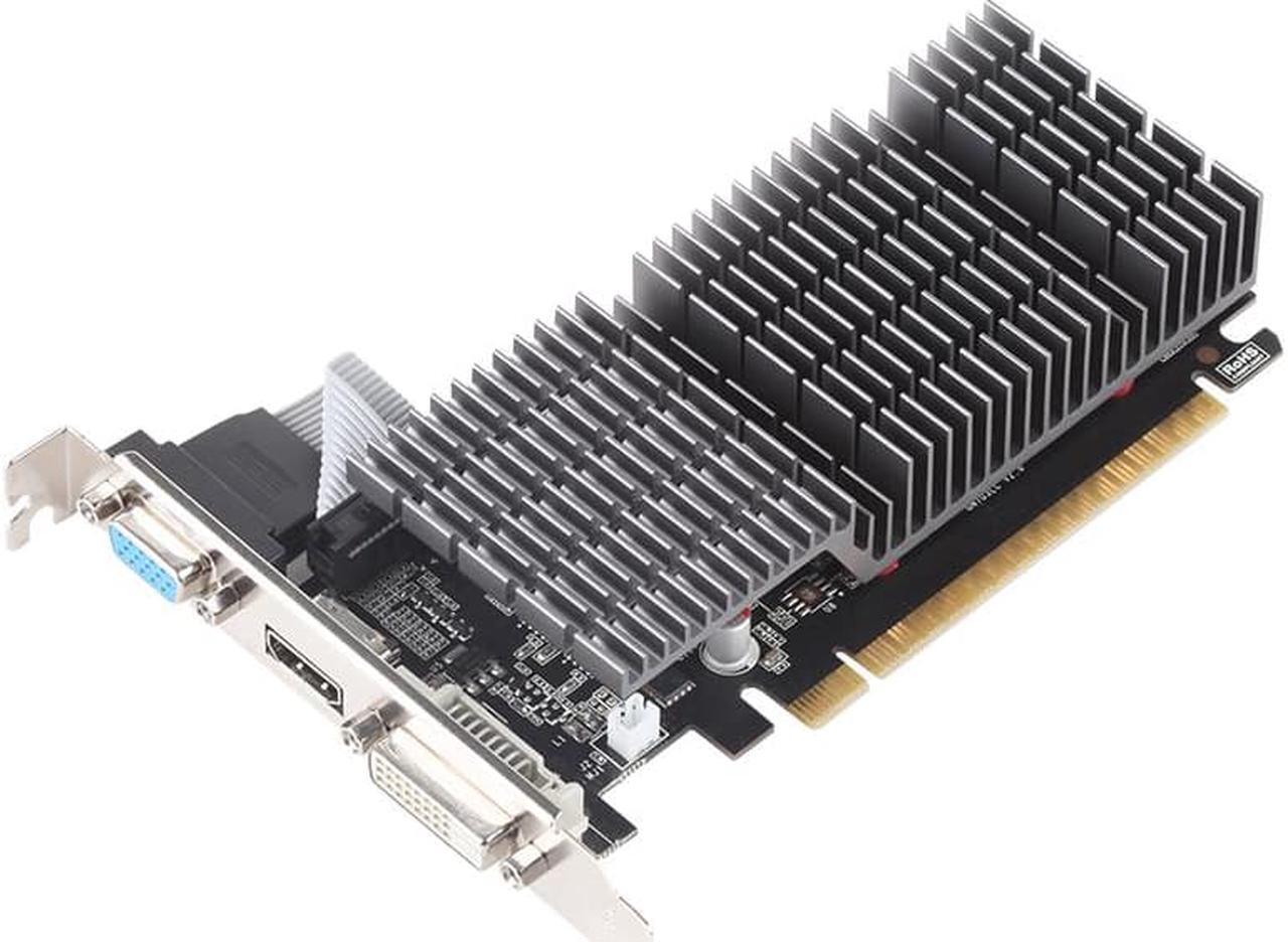 Alt view image 2 of 4 - MAXSUN NVIDIA GEFORCE GT 710 2G DDR3 Graphics Card 954MHz, Low Profile, Low Consumption, VGA, DVI-D, HDMI, HTPC, Silent Passive Fanless Cooling System