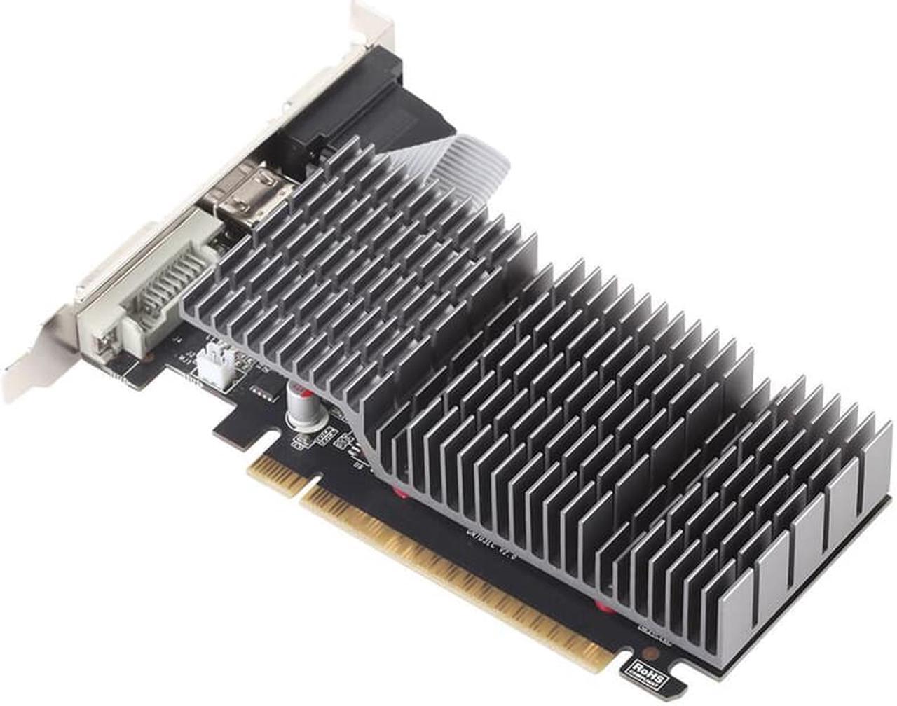 Alt view image 4 of 4 - MAXSUN NVIDIA GEFORCE GT 710 2G DDR3 Graphics Card 954MHz, Low Profile, Low Consumption, VGA, DVI-D, HDMI, HTPC, Silent Passive Fanless Cooling System