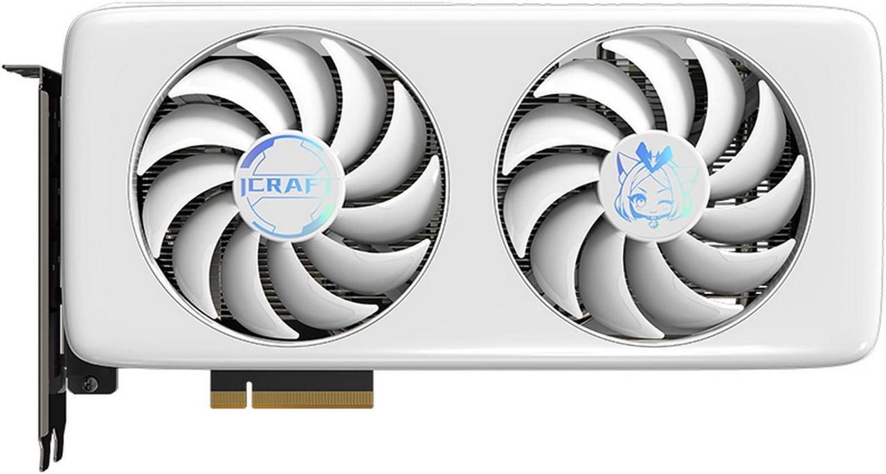 Alt view image 2 of 6 - MAXSUN GeForce RTX 4060 iCraft OC ACGN Limited Edition 8GB GDDR6 (PCIe 4.0, DLSS 3.5, HDMI 2.1, DisplayPort 1.4a, RGB, Anime White GPU)