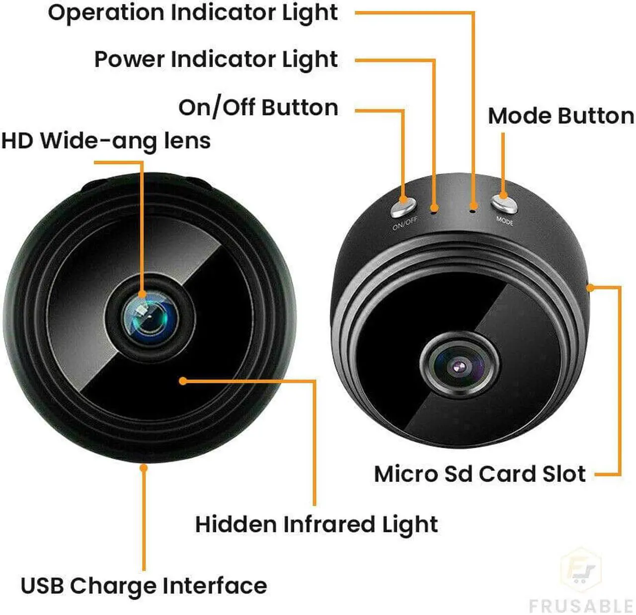 Alt view image 6 of 7 - Spy Camera Wireless Hidden WiFi Mini Camera HD 1080P Portable Home Security Cameras Nanny Cam Small Indoor Video Recorder Motion Activated Night Vision