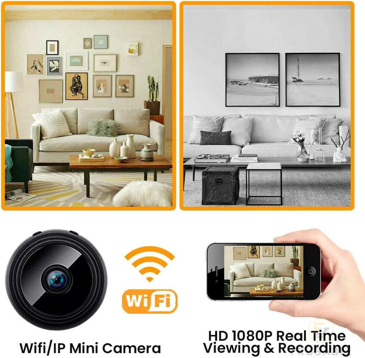 Alt view image 3 of 7 - Spy Camera Wireless Hidden WiFi Mini Camera HD 1080P Portable Home Security Cameras Nanny Cam Small Indoor Video Recorder Motion Activated Night Vision