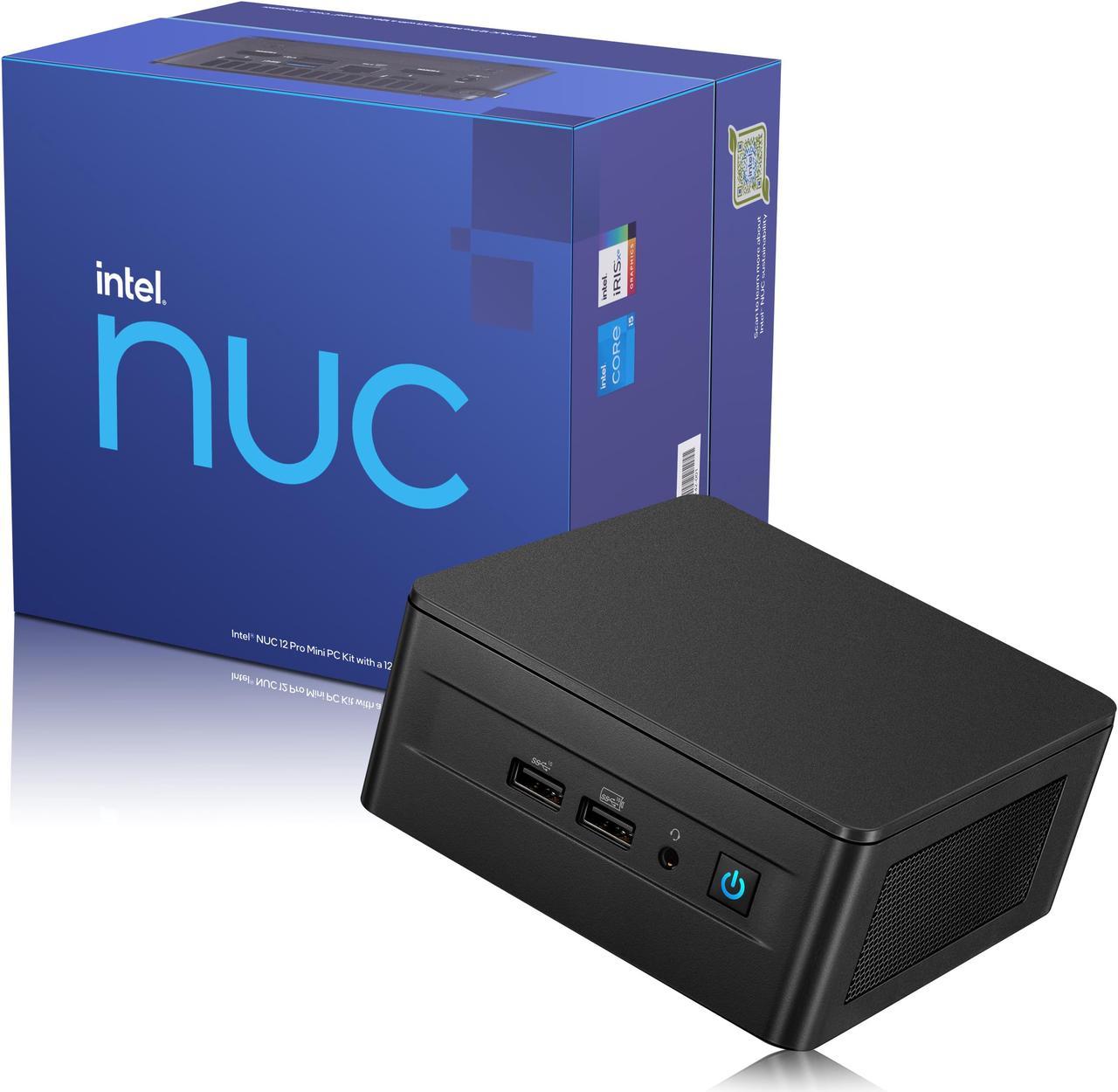 Intel NUC 12 Pro, Newest 12th Gen Core i7-1260P, 32GB+1TB, Intel Iris Xe Graphics 8K, WiFi 6E, Vesa Mounting Bracket, Built-in Windows 11 Pro