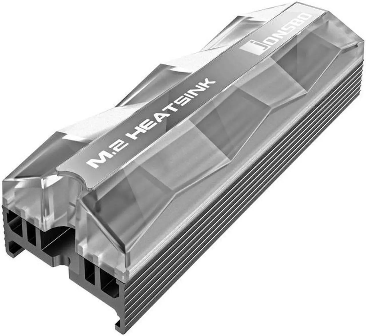 Alt view image 5 of 7 - JONSBO M.2-2 ARGB Hard Drive Cooling, M2.2280 SSD Heatsink , 5V 3Pin Addressable RGB Sync Multi Main board, Efficient Heat Dissipation Performance Stable, Buckle Type Fixation, Easy to Install, Gray