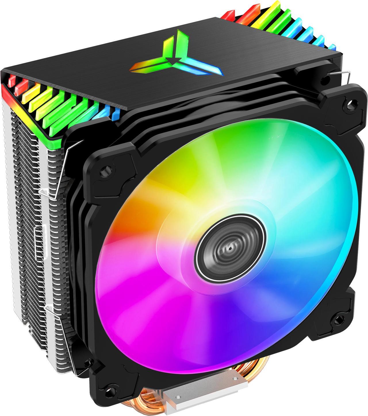 JONSBO CR1000 GT CPU Cooler , 5V Addressable RGB Computer Air Cooler CPU Heatsink,H:158mm, 4 Copper Heatpipes AM4/AM5 /Intel LGA1700/115X,120mm PWM Fan with Detachable Fan blade, Lighting Top, Black