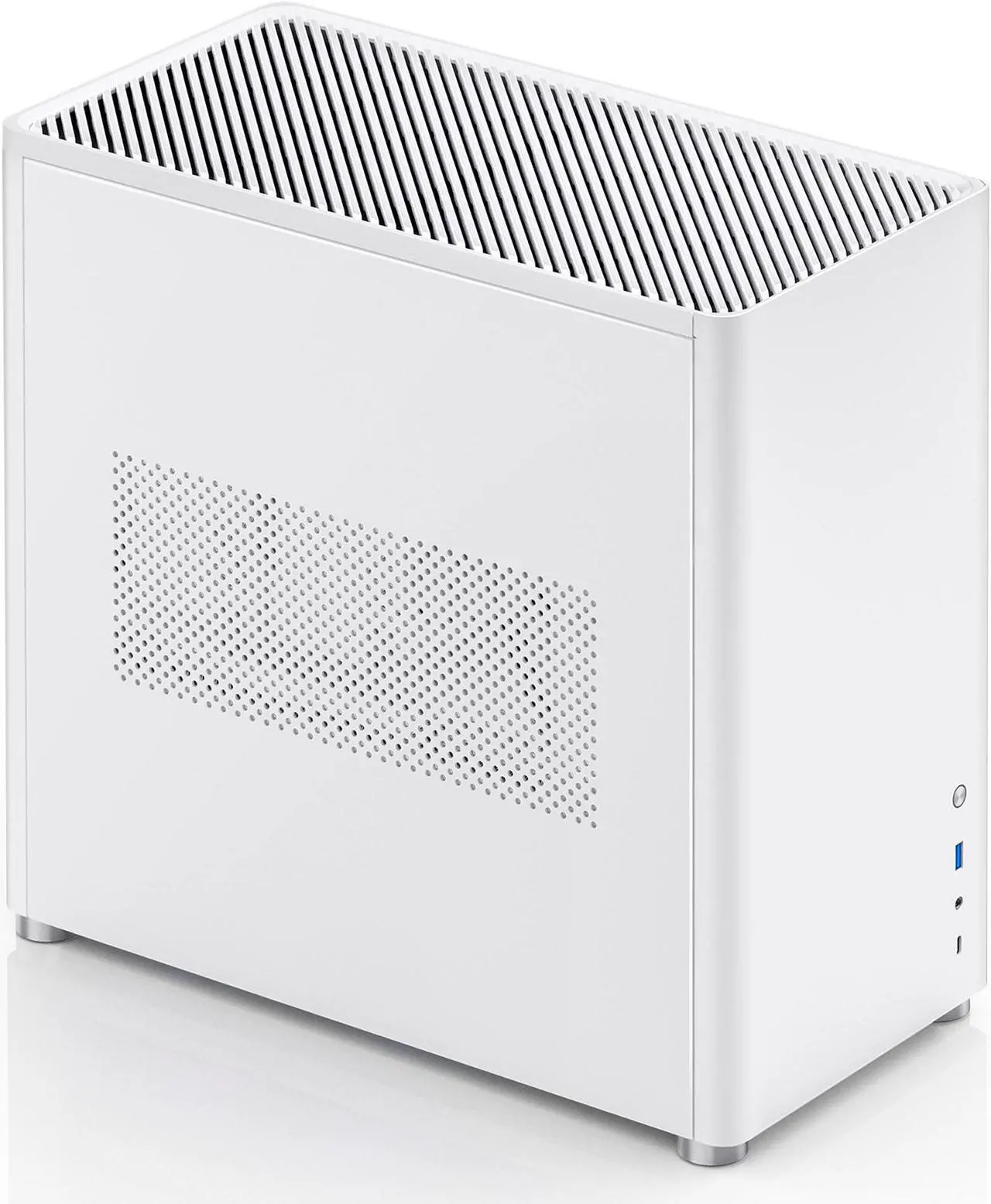 Alt view image 5 of 7 - JONSBO D40 WHITE ATX/MATX Computer Case, Aluminum/Steel/Tempered Glass-1 Side, Simple High Compatibility ATX/MATX Case, Support 240 Water & 168mm Air Cooling, 355mm GPU Support, Interchangeable Side