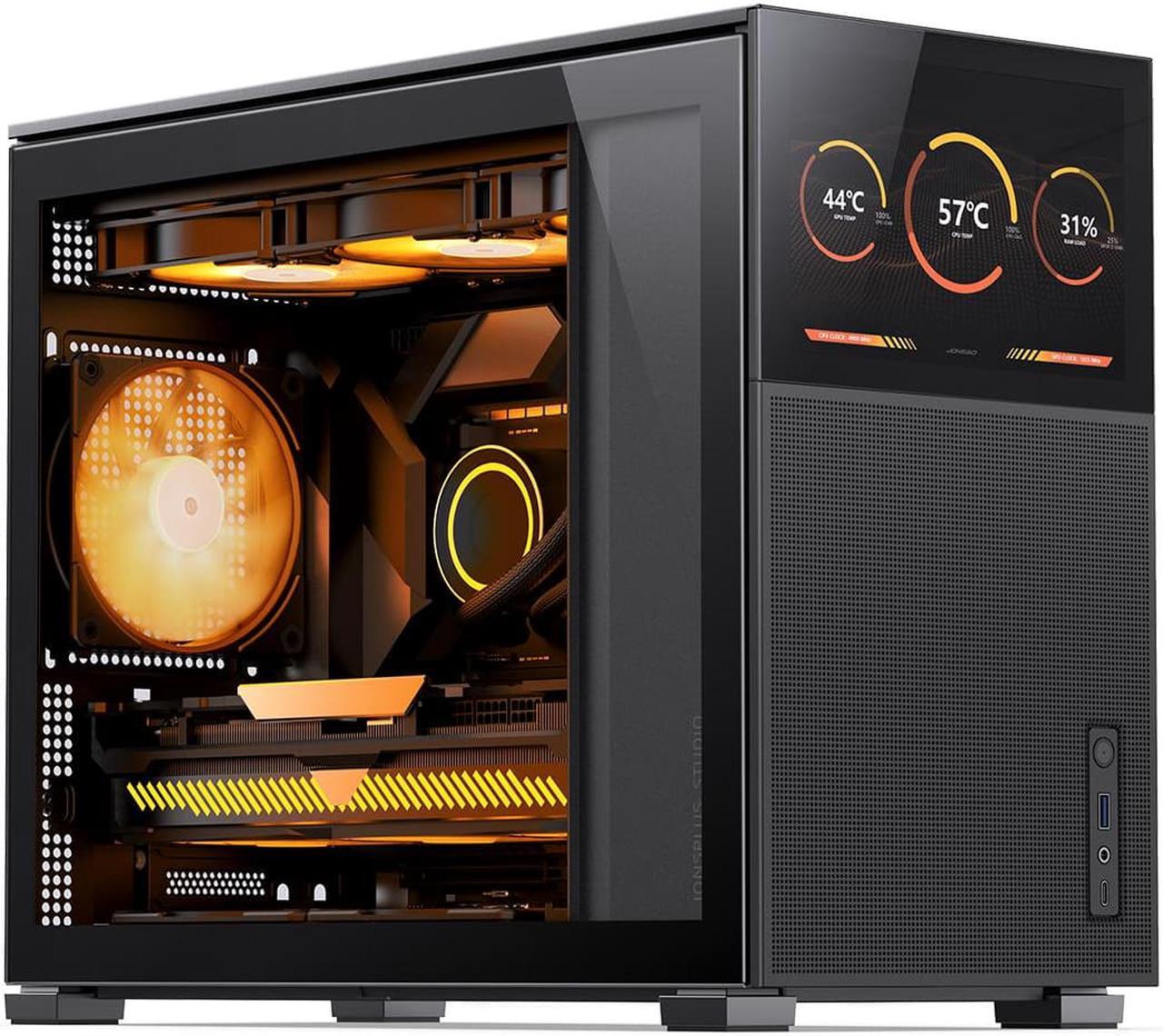 Main image of JONSBO D31 MESH SC BLACK Micro ATX Computer Case with Sub HD-LCD Display, M-ATX/DTX/ITX Mainboard/Support RTX 4090(335-400mm) GPU 360/280AIO,Power ATX/SFX: 100mm-220mm  Multiple Tool-free Design,Black