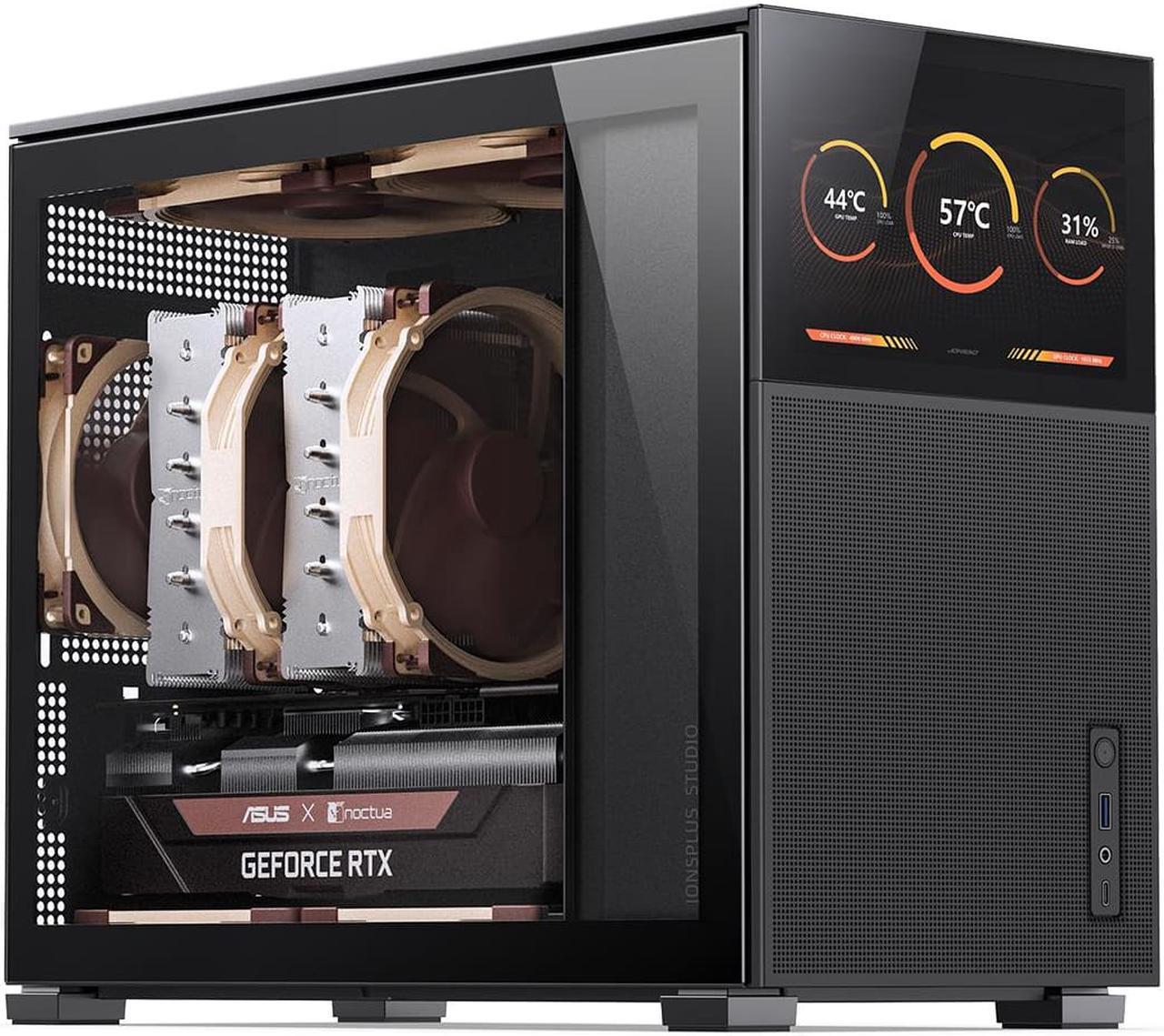 Alt view image 5 of 7 - JONSBO D31 MESH SC BLACK Micro ATX Computer Case with Sub HD-LCD Display, M-ATX/DTX/ITX Mainboard/Support RTX 4090(335-400mm) GPU 360/280AIO,Power ATX/SFX: 100mm-220mm  Multiple Tool-free Design,Black