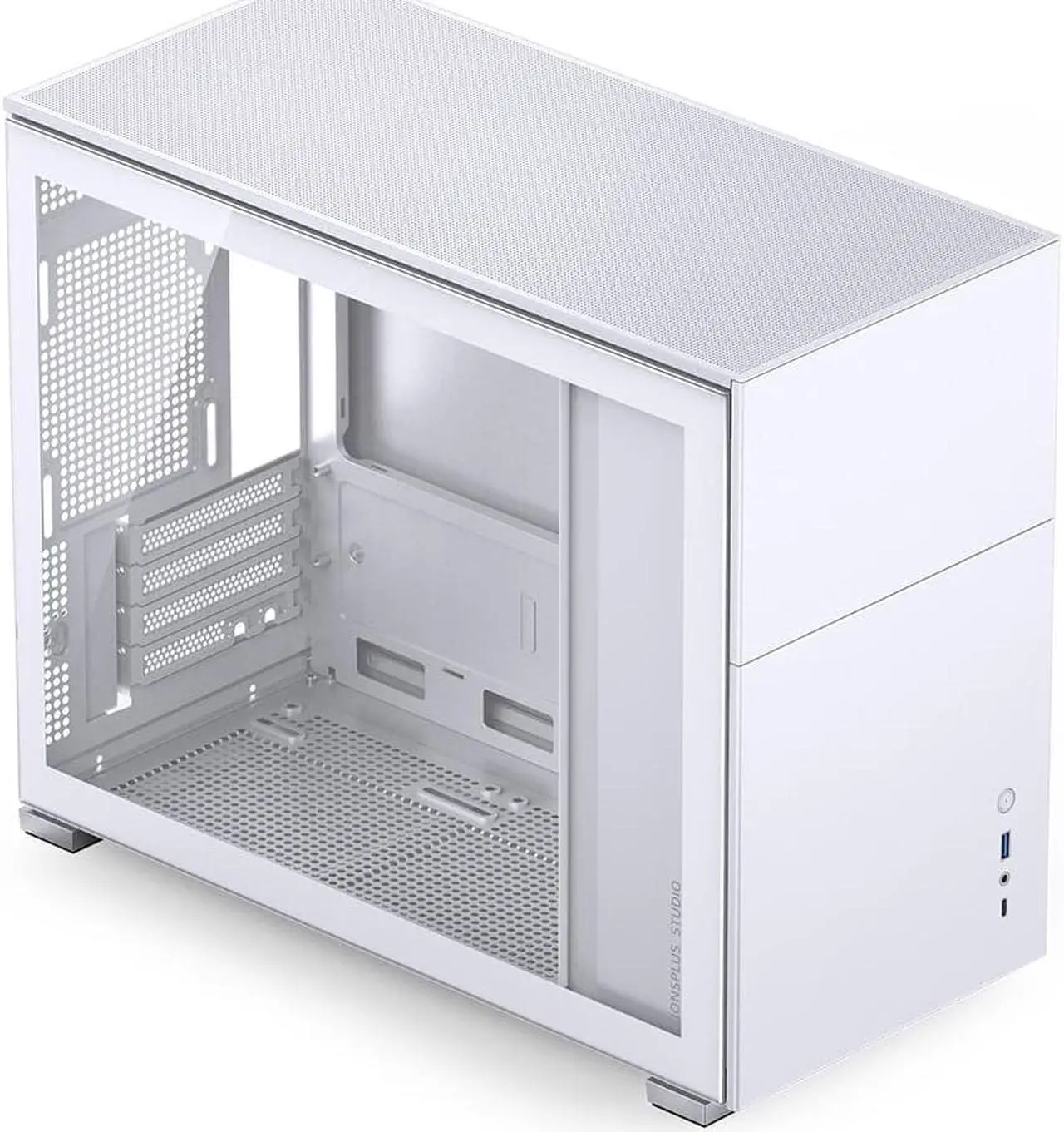 Alt view image 4 of 7 - JONSBO D31 STD WHITE Micro ATX Computer Case, Tempered Glass-1 Side, M-ATX/DTX/ITX Mainboard/Support RTX 4090(335-400mm) GPU 360/280AIO, Power ATX/SFX: 100mm-220mm, Multiple Tool-free Design, White
