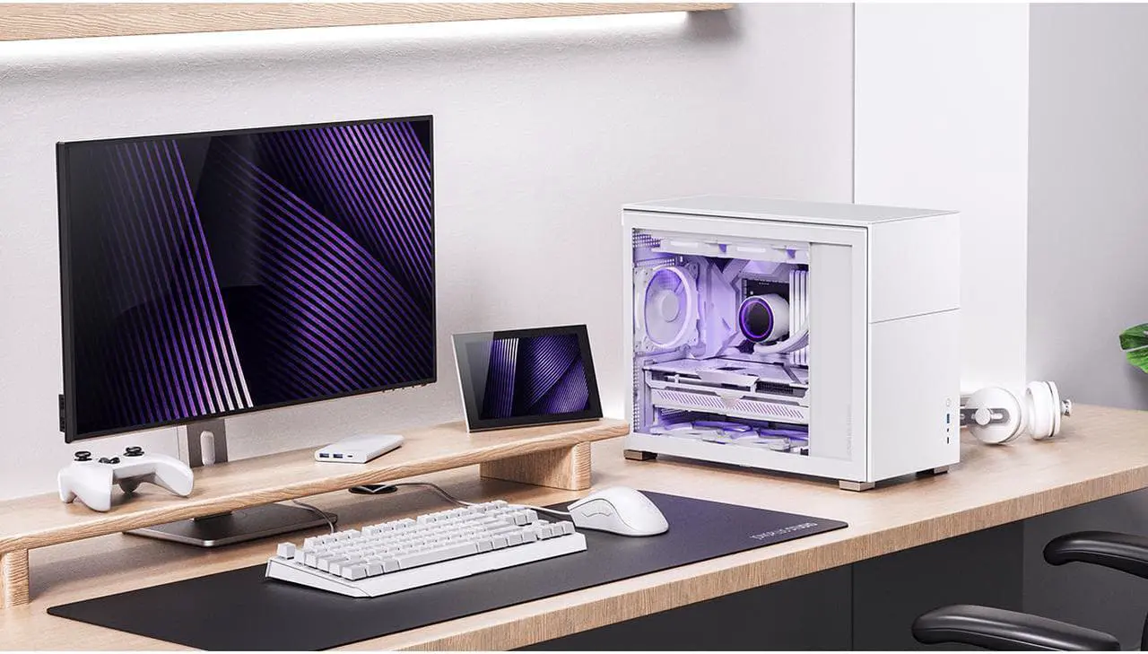 Alt view image 5 of 7 - JONSBO D31 STD WHITE Micro ATX Computer Case, Tempered Glass-1 Side, M-ATX/DTX/ITX Mainboard/Support RTX 4090(335-400mm) GPU 360/280AIO, Power ATX/SFX: 100mm-220mm, Multiple Tool-free Design, White