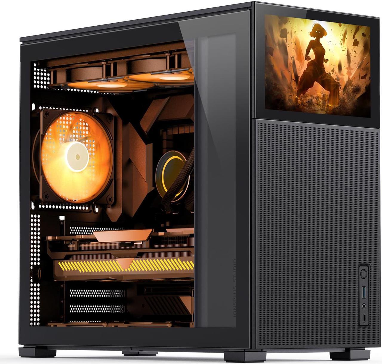 Main image of JONSBO D41 MESH SC BLACK ATX Computer Case with Sub HD-LCD Display, Support MB: ATX/M-ATX,Support GPU RTX 4090(335-400mm), AIO360/280/240, Power ATX/SFX: 100mm-220mm  Multiple Tool-free Design, Black