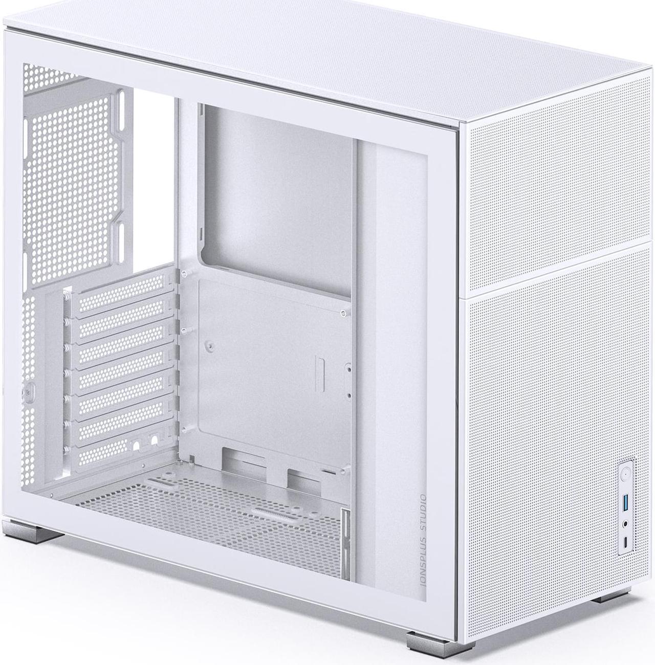 Alt view image 6 of 7 - JONSBO D41MESH WHITE ATX Computer Case, Tempered Glass-1 Side,Support MB ATX/M-ATX ,Support GPU RTX 4090(335-400mm),360/280/240AIO,Power ATX/SFX:100mm-220mm,Multiple Tool-free Design, White