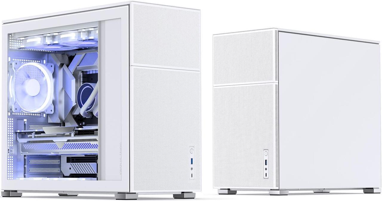 Alt view image 3 of 7 - JONSBO D41MESH WHITE ATX Computer Case, Tempered Glass-1 Side,Support MB ATX/M-ATX ,Support GPU RTX 4090(335-400mm),360/280/240AIO,Power ATX/SFX:100mm-220mm,Multiple Tool-free Design, White