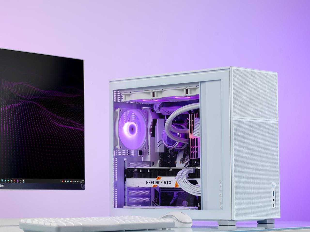 Alt view image 4 of 7 - JONSBO D41MESH WHITE ATX Computer Case, Tempered Glass-1 Side,Support MB ATX/M-ATX ,Support GPU RTX 4090(335-400mm),360/280/240AIO,Power ATX/SFX:100mm-220mm,Multiple Tool-free Design, White