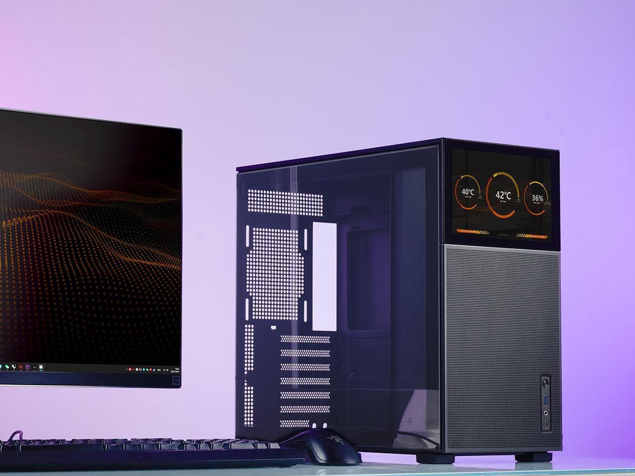 Alt view image 4 of 7 - JONSBO D41 MESH SC BLACK ATX Computer Case with Sub HD-LCD Display, Support MB: ATX/M-ATX,Support GPU RTX 4090(335-400mm), AIO360/280/240, Power ATX/SFX: 100mm-220mm  Multiple Tool-free Design, Black