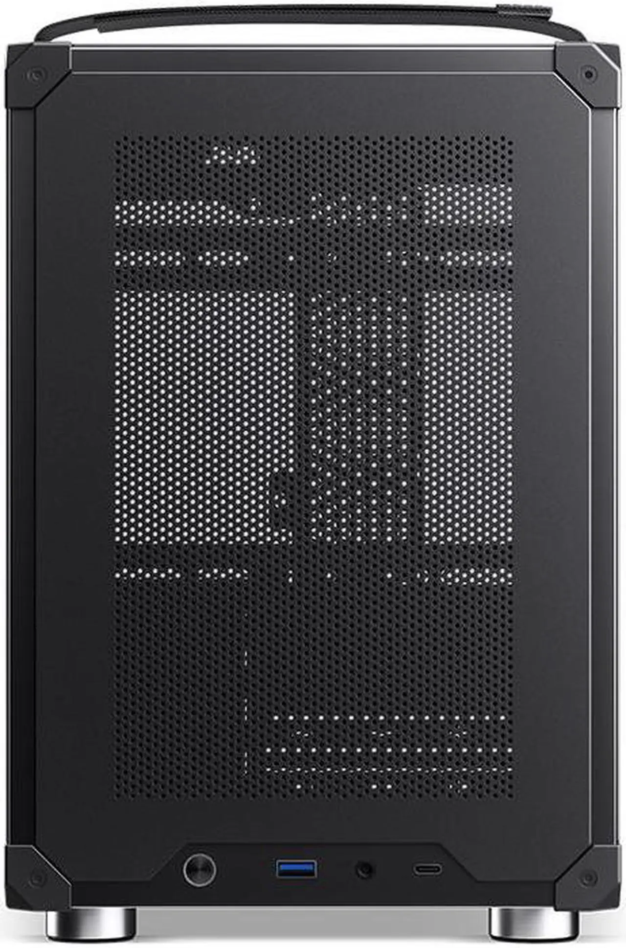 Alt view image 4 of 7 - JONSBO C6 HANDLE MTX Computer Case,Simple Compact Desktop Micro ATX Chassis,1+2 Disk Bays Steel Plate Case,ATX Power Bite (L185mm Max.),Support 75mm CPU Cooler,Upper Cover/Side Panel Tool-free, Black