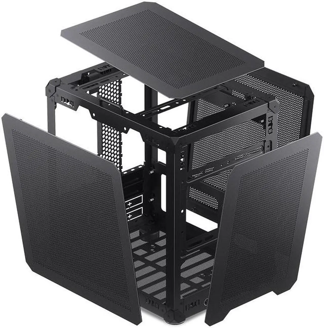Alt view image 5 of 7 - JONSBO C6 HANDLE MTX Computer Case,Simple Compact Desktop Micro ATX Chassis,1+2 Disk Bays Steel Plate Case,ATX Power Bite (L185mm Max.),Support 75mm CPU Cooler,Upper Cover/Side Panel Tool-free, Black