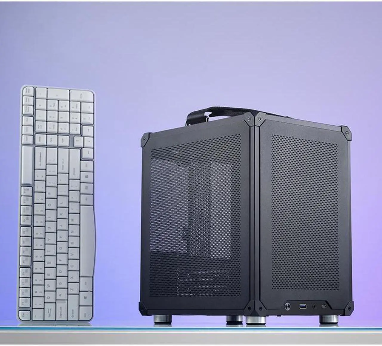 Alt view image 7 of 7 - JONSBO C6 HANDLE MTX Computer Case,Simple Compact Desktop Micro ATX Chassis,1+2 Disk Bays Steel Plate Case,ATX Power Bite (L185mm Max.),Support 75mm CPU Cooler,Upper Cover/Side Panel Tool-free, Black