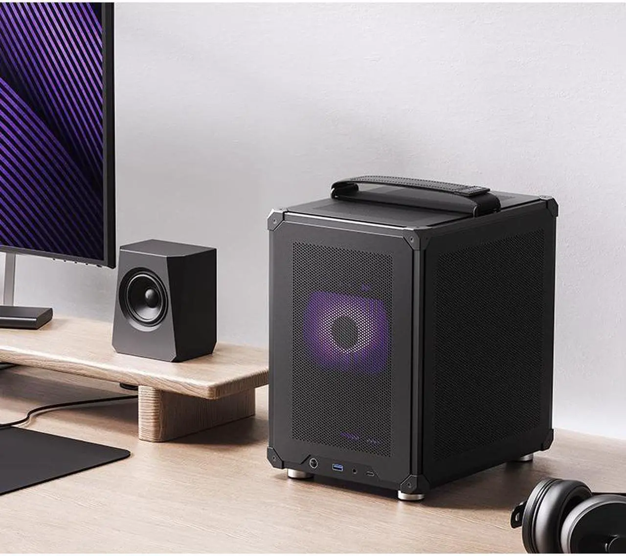 Alt view image 8 of 7 - JONSBO C6 HANDLE MTX Computer Case,Simple Compact Desktop Micro ATX Chassis,1+2 Disk Bays Steel Plate Case,ATX Power Bite (L185mm Max.),Support 75mm CPU Cooler,Upper Cover/Side Panel Tool-free, Black