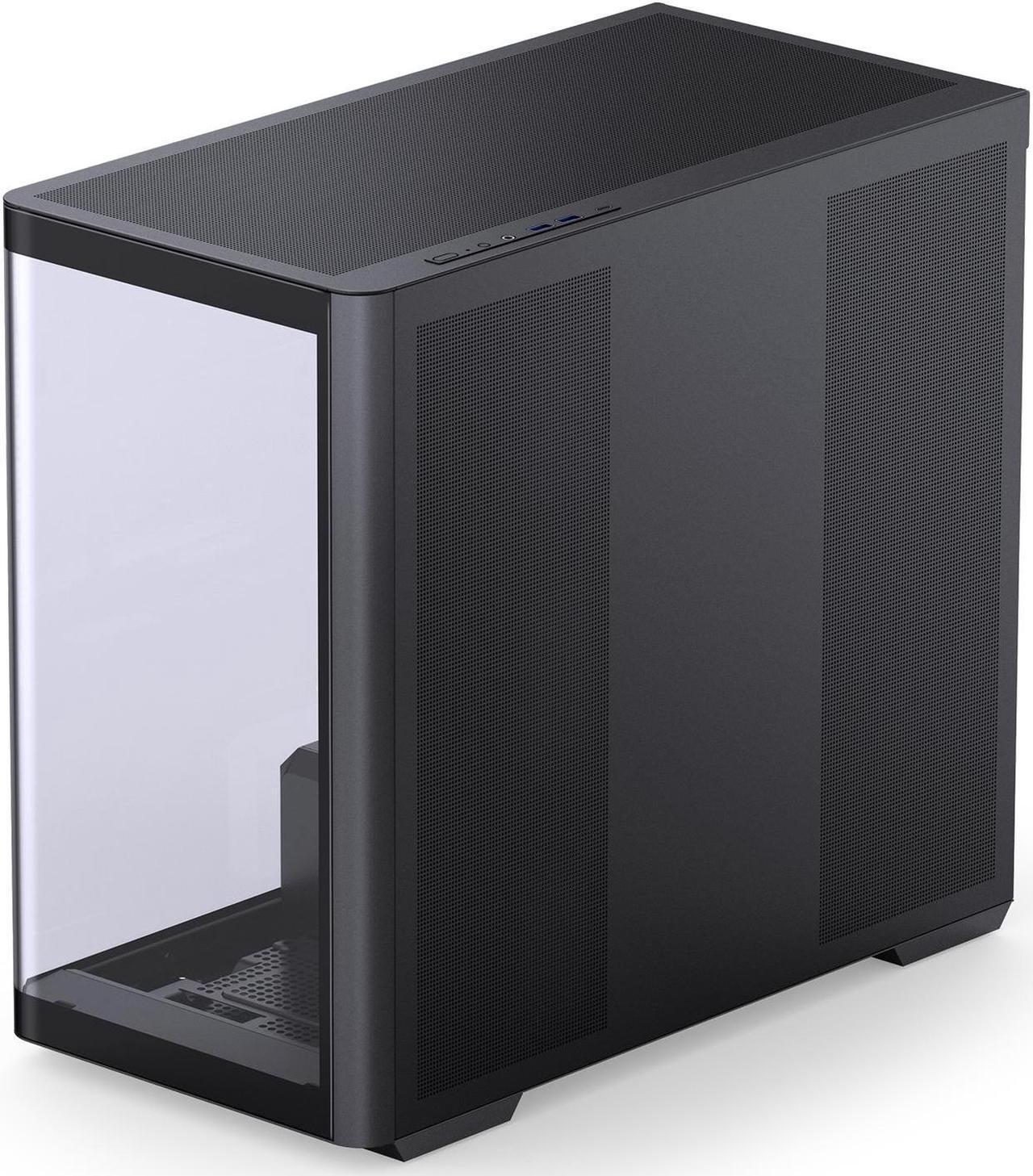 Alt view image 7 of 7 - JONSBO D300 BLACK Micro-ATX Computer Case, One-piece Glass Panel AO270 Deg View , MATX Back Plug-in BTF MB, Support 360 AIO, Support 40-series GPU,With 120mm ARGB Fans 4PCS (3 Reverse +1), Black