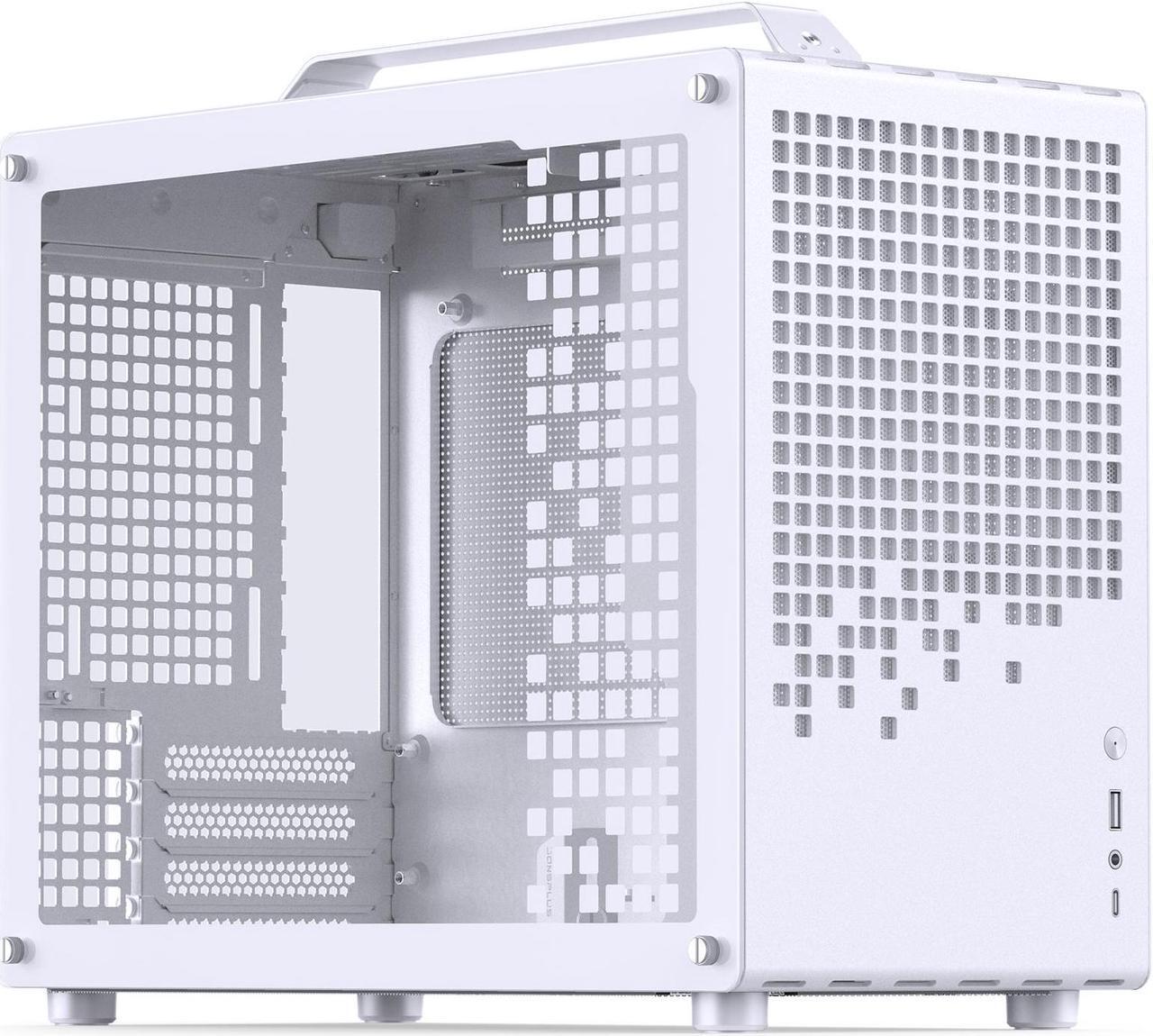 Alt view image 2 of 7 - JONSPLUS Z20 WHITE Micro-ATX Computer Case,with Detachable Carrying handle , Mini Size, High-performance Hardware Compatible, Support 240AIO, H160mm Cooler, White