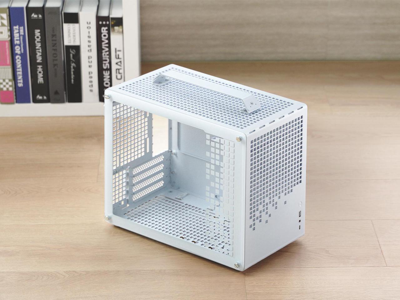 Alt view image 5 of 7 - JONSPLUS Z20 WHITE Micro-ATX Computer Case,with Detachable Carrying handle , Mini Size, High-performance Hardware Compatible, Support 240AIO, H160mm Cooler, White