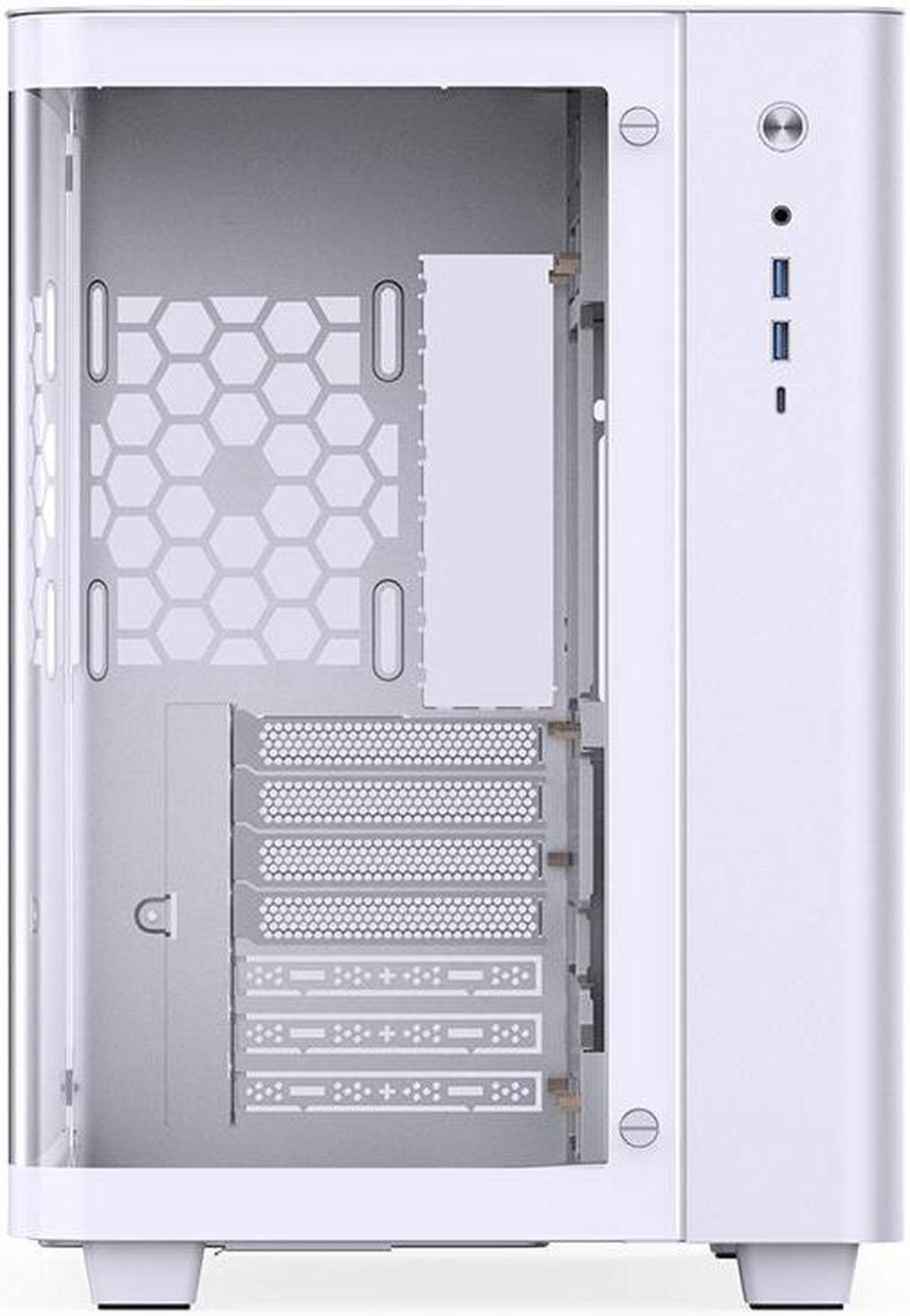 Alt view image 5 of 7 - JONSBO TK-3 WHITE One-piece Curved Glass ATX Case, Separated Cabinet Case, Support BTF MB/Dual 360 AIO/ATX PSU/40Series GPU, with 10 Fan Positions, 270 Degree Side View Display,Column-less,White