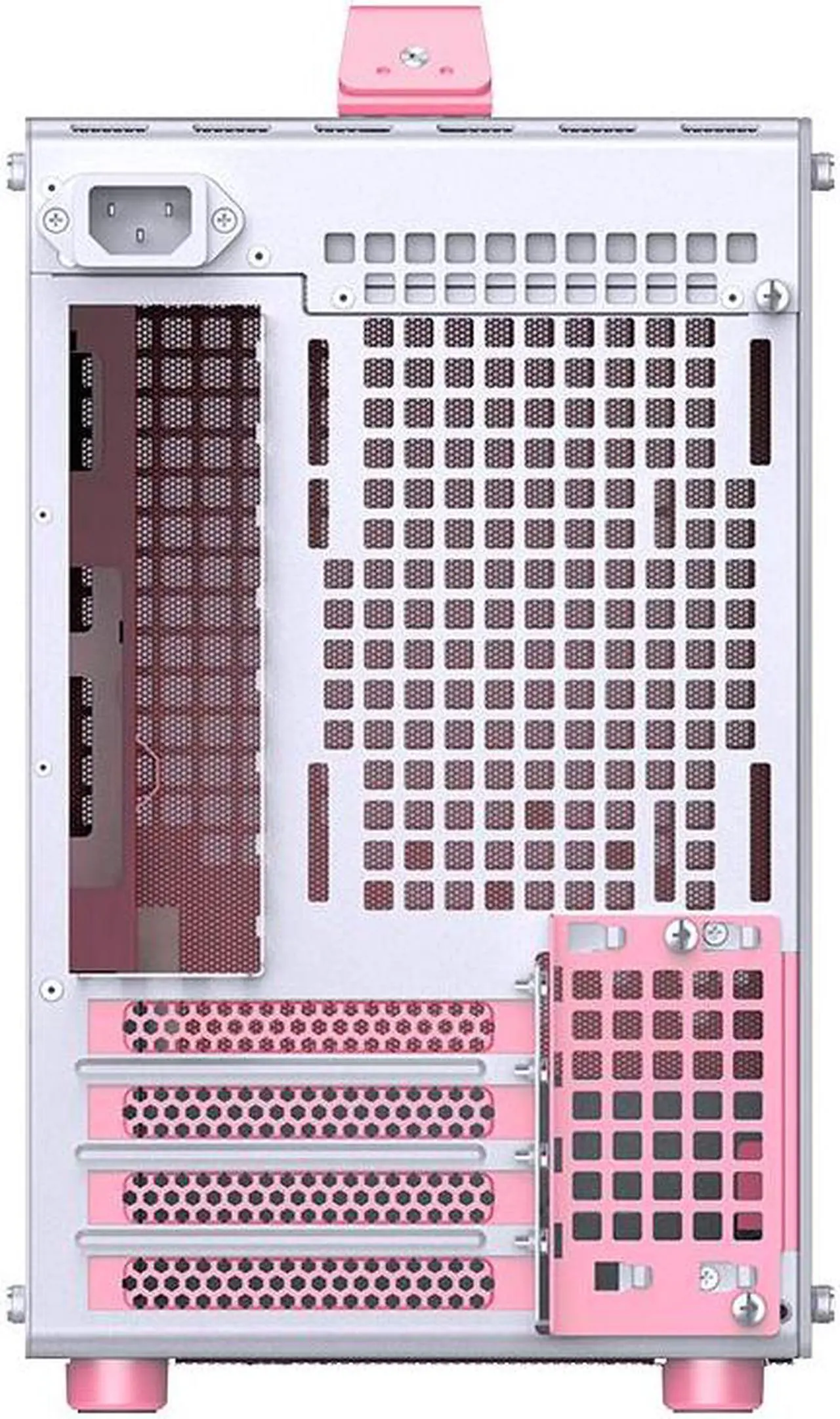 Alt view image 6 of 7 - JONSPLUS Z20 PINK/WHITE Micro-ATX Computer Case,with Detachable Carrying handle , Mini Size, High-performance Hardware Compatible, Support 240AIO, H160mm Cooler,  Pink/White