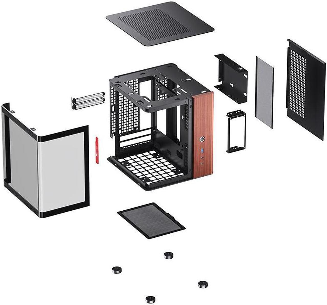 JONSBO TK-0 Separated Cabinet ITX Case Mini Tower,270° Dual-Curved ...