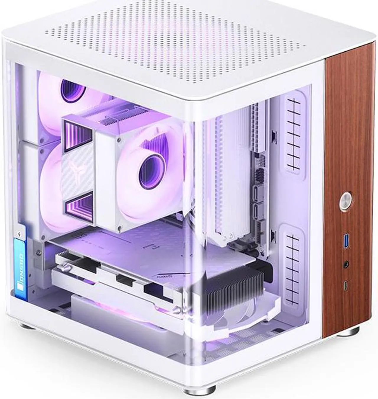JONSBO TK0 Separated ITX Case Mini Tower,270° DualCurved