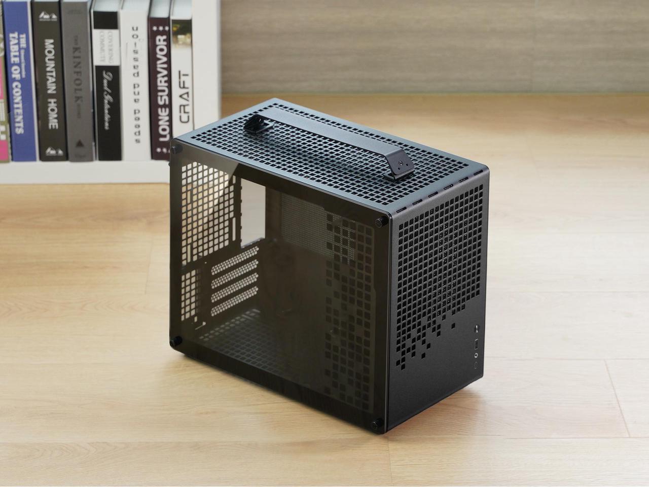 Alt view image 7 of 7 - JONSPLUS Z20 Mesh BLACK Micro-ATX Computer Case,with Detachable Carrying handle , Mini Size, High-performance Hardware Compatible, Support 240AIO, H160mm Cooler, Mesh Sides Panel,Black