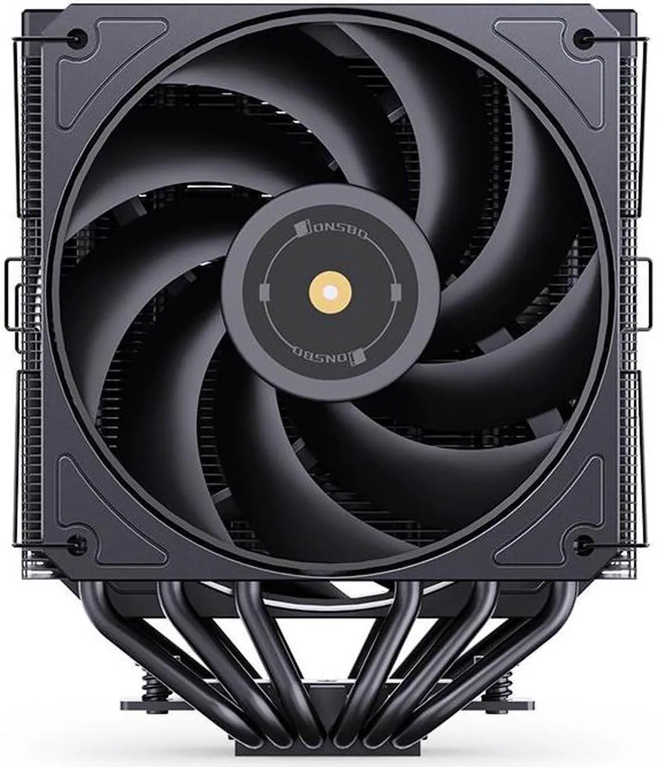 Alt view image 3 of 7 - JONSBO HX-6280 Black, FDB Bearing High-Performance CPU Cooler ,Dual-Tower Dual-Fan, 6 Heatpipes Radiator, D-TDP280W Heatsink,High-precision CNC Bottom Black