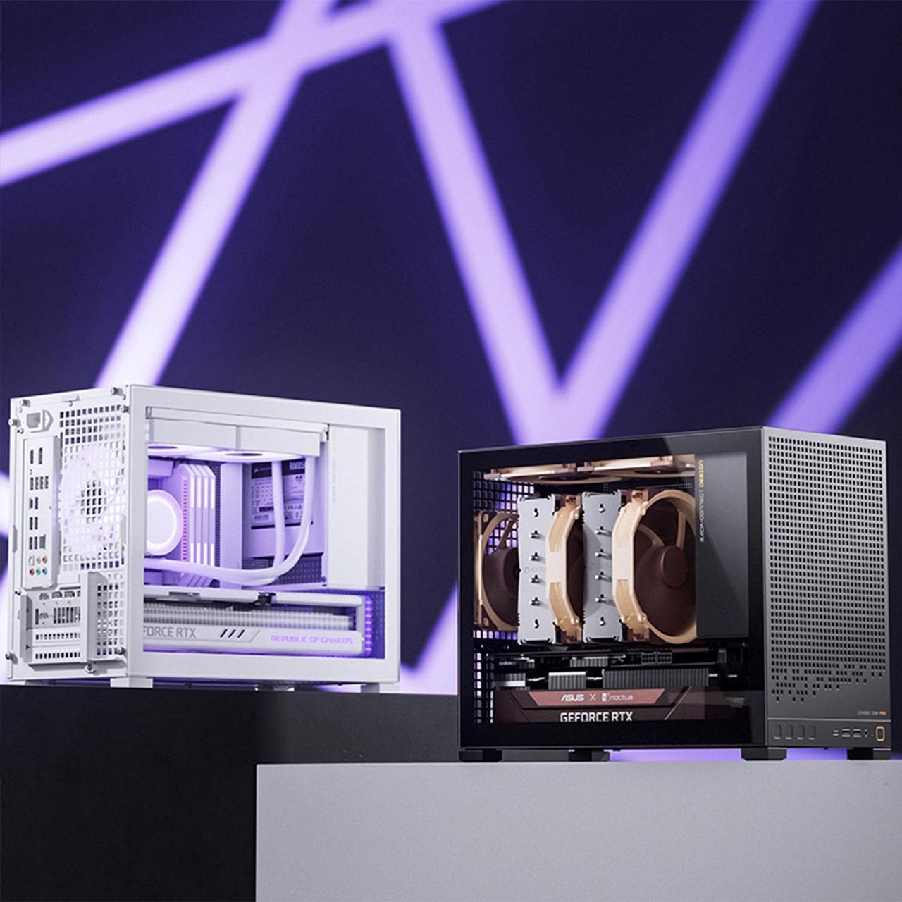 Alt view image 4 of 7 - JONSBO D32 PRO Micro-ATX PC Case,High Compatibility Mini Desktop Case,A/B Mode for MB, Support MATX Back-Connect/BTF MB,365mm GPU/240AIO/163mm Air Cooler,ATX/SFX-L/SFX PSU, USB3.2 PC Gaming Case,Black