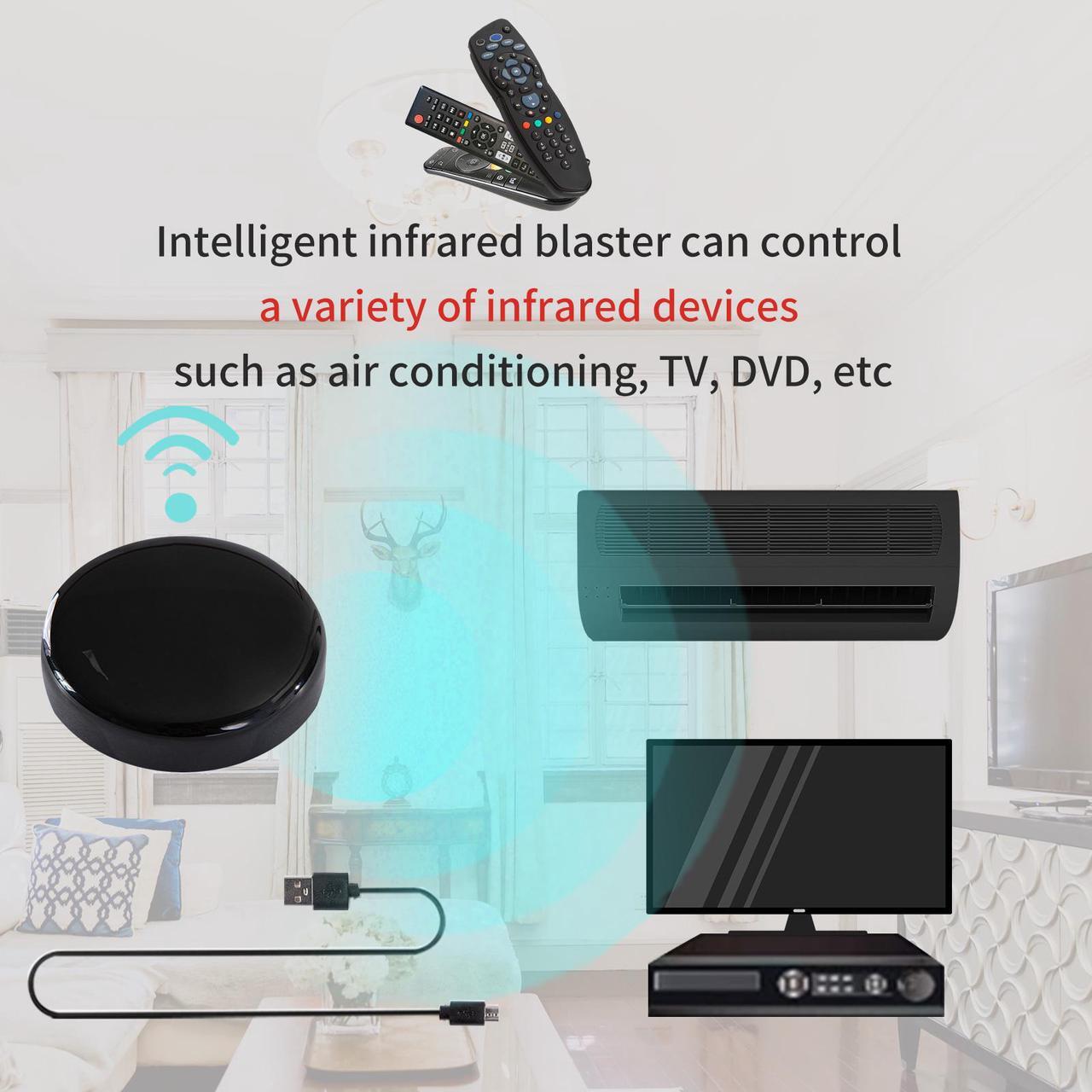 Alt view image 3 of 7 - Smart IR Universal Remote Control for Smart Home Automation, Support Control 1000+ devices,  Infrared Adapter,  Remote Control via Smart Life/Tuya APP  No Hub Required