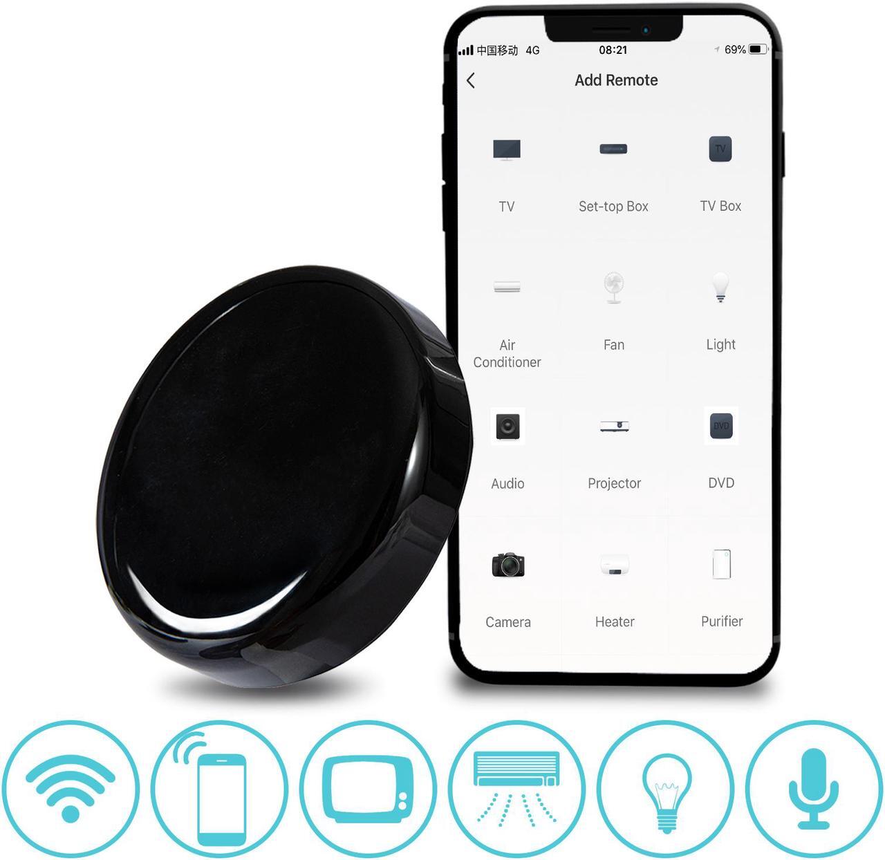 Main image of Smart IR Universal Remote Control for Smart Home Automation, Support Control 1000+ devices,  Infrared Adapter,  Remote Control via Smart Life/Tuya APP  No Hub Required