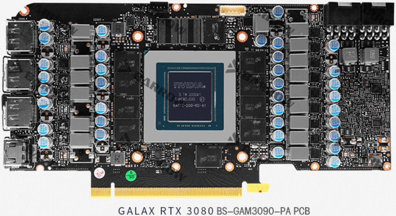 Alt view image 6 of 6 - Barrow 3090 3080 GPU Water Block for GALAX/GAINWARD RTX 3090/3080, Full Cover 5v ARGB GPU Cooler, BS-GAM3090-PA