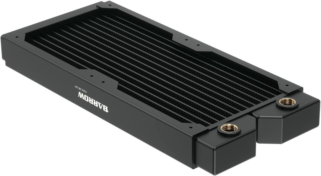 Main image of Barrow 240mm Copper Radiator With 28mm Thick G1/4" Thread, Black High-density Radiator For Computer Water Cooling system, 240 Black Dabel-28b 240