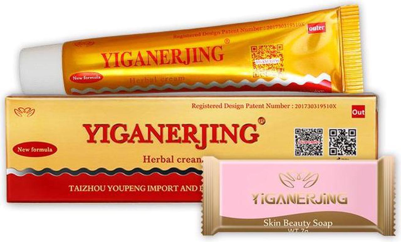 Alt view image 7 of 7 - 10 Tubes YIGANERJING Chinese Herbal Cream Skin Psoriasis Cream Dermatitis Eczematoid Eczema Ointment With Mini Soap