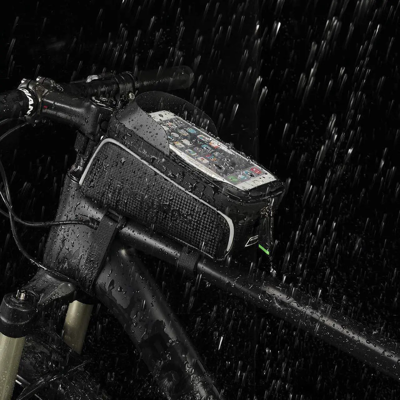Alt view image 2 of 6 - Bike Frame Bag Bike Bicycle Phone Bag Front Frame Bag Bike Accessories for Cycling Sensitive Touch Screen for Phone below 6.5"