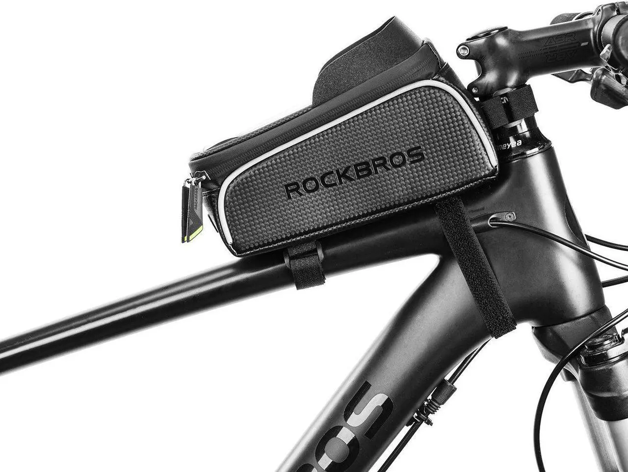 Alt view image 5 of 6 - Bike Frame Bag Bike Bicycle Phone Bag Front Frame Bag Bike Accessories for Cycling Sensitive Touch Screen for Phone below 6.5"