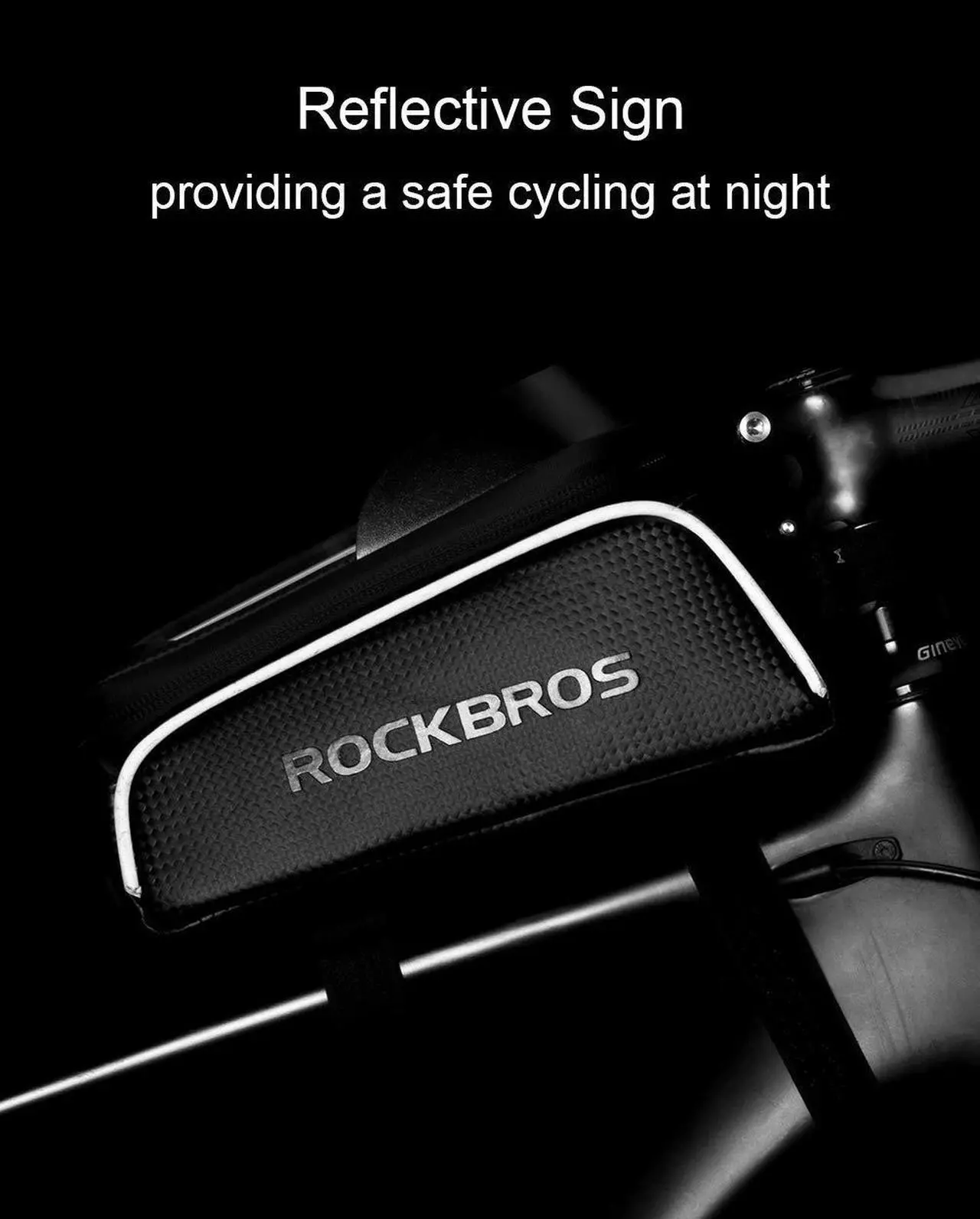 Alt view image 6 of 6 - Bike Frame Bag Bike Bicycle Phone Bag Front Frame Bag Bike Accessories for Cycling Sensitive Touch Screen for Phone below 6.5"