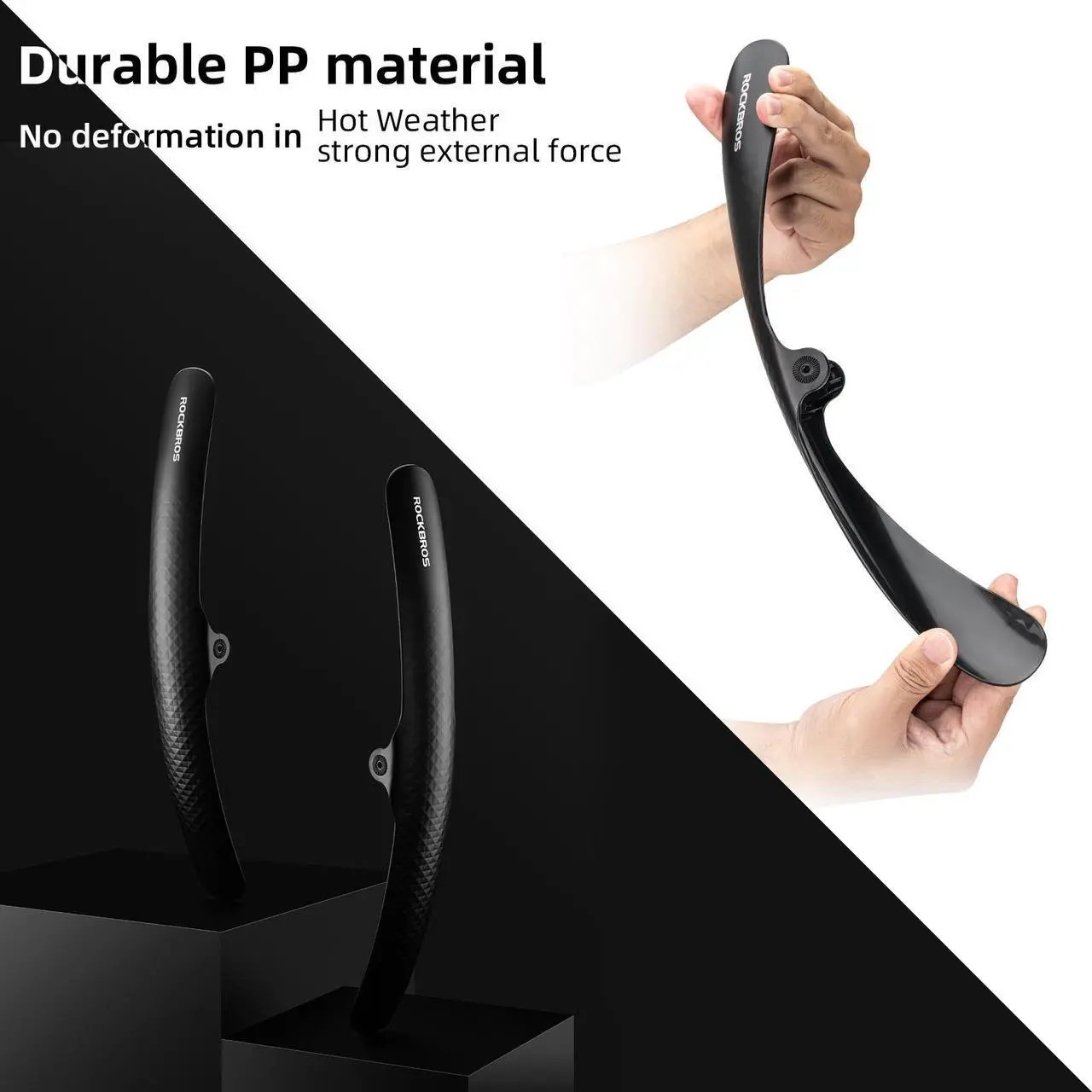 Alt view image 5 of 7 - ROCKBROS Road Bike Fenders Set - Quick Release Lightweight Road Bicycle Fenders for 700C Bikes - Adjustable and Easy to Install Rear and Front Bike Mud Guard