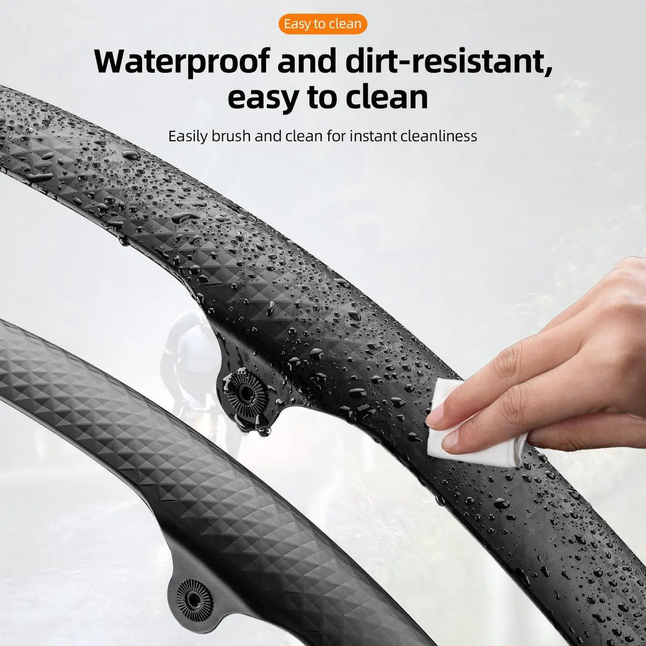 Alt view image 7 of 7 - ROCKBROS Road Bike Fenders Set - Quick Release Lightweight Road Bicycle Fenders for 700C Bikes - Adjustable and Easy to Install Rear and Front Bike Mud Guard